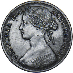 1866 Penny - Victoria British Bronze Coin - Nice