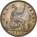 1879 Penny - Victoria British Bronze Coin - Superb