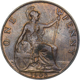 1903 Penny - Edward VII British Bronze Coin - Nice REF-A