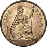 1939 Penny - George VI British Bronze Coin - Superb