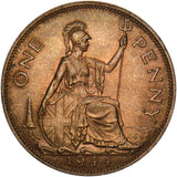 1944 Penny - George VI British Bronze Coin - Superb