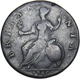 1740 Halfpenny - George II British Copper Coin