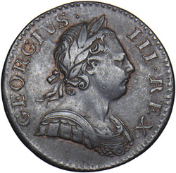 1770 Halfpenny - George III British Copper Coin - Nice
