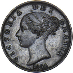 1854 Halfpenny - Victoria British Copper Coin