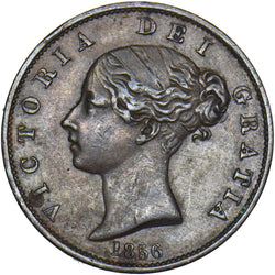 1856 Halfpenny - Victoria British Copper Coin - Nice