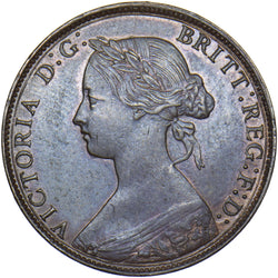 1861 Halfpenny - Victoria British Bronze Coin - Very Nice