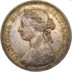 1887 Halfpenny - Victoria British Bronze Coin - Very Nice