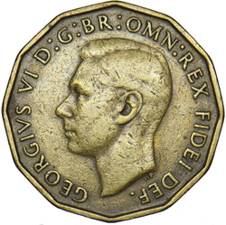 1949 Brass Threepence - George VI British Coin