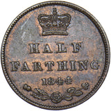 1844 Half Farthing -   Copper Coin - Very Nice
