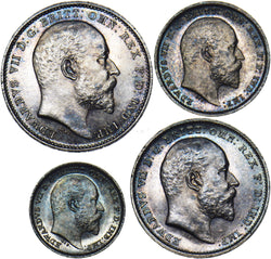 1907 Maundy Set - Edward VII British Silver Coins - Superb