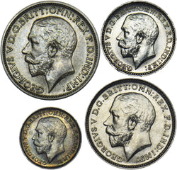 1911 Maundy Set - George V British Silver Coins - Superb