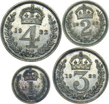 1932 Maundy Set - George V British Silver Coins - Superb