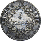 1811 A France 5 Francs - Napoleon Silver Coin - Nice