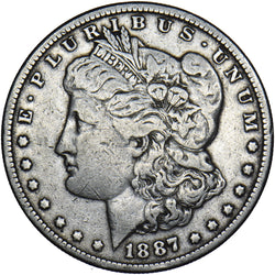 1887 Morgan Dollar - USA Silver Coin - Nice