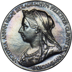 1897 Diamond Jubilee Medal - Victoria British Silver Medal 25.5 mm - Very Nice