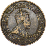 1907 Canada 1 Cent - Edward VII Bronze Coin - Nice