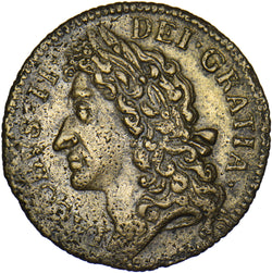 1689 Ireland Gunmoney Shilling (August) - James II Copper/Brass Coin - Nice