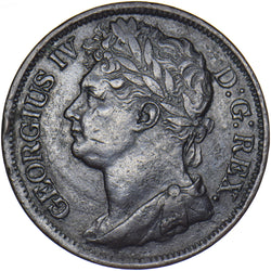 1823 Ireland Penny - George IV Copper Coin - Nice