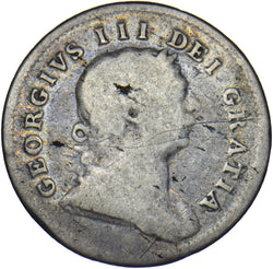 1805 Ireland 10 Pence Bank Token - George III Silver Coin