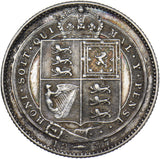 1887 Shilling - Victoria British Silver Coin - Nice