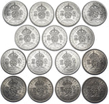 1937 - 1951 High Grade Florins Lot (15 Coins) - George VI British Silver Coins
