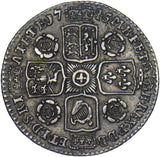 1745 Sixpence (Roses, 5 Over 3) - George II British Silver Coin - Nice