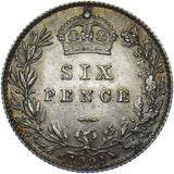 1901 Sixpence - Victoria British Silver Coin - Very Nice