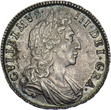 1698 Halfcrown - William III British Silver Coin - Very Nice