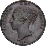 1841 Penny - Victoria British Copper Coin - Very Nice