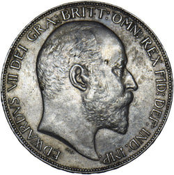 1902 Crown - Edward VII British Silver Coin - Very Nice