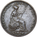 1855 Halfpenny - Victoria British Copper Coin - Nice