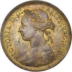 1886 Halfpenny - Victoria British Bronze Coin - Very Nice