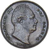 1835 Farthing - William IV British Copper Coin - Very Nice