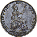 1835 Farthing - William IV British Copper Coin - Very Nice