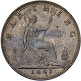 1881 Farthing - Victoria British Bronze Coin - Very Nice