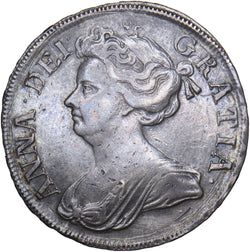 1712 Halfcrown - Anne British Silver Coin - Very Nice