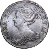 1712 Halfcrown - Anne British Silver Coin - Very Nice