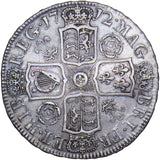 1712 Halfcrown - Anne British Silver Coin - Very Nice