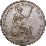 1853 Penny (OT) - Victoria British Copper Coin - Very Nice