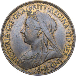 1901 Halfpenny - Victoria British Bronze Coin - Very Nice