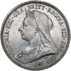 1893 Shilling - Victoria British Silver Coin - Very Nice