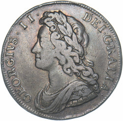 1732 Halfcrown - George II British Silver Coin - Nice