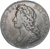 1732 Halfcrown - George II British Silver Coin - Nice