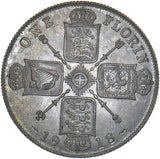 1918 Florin - George V British Silver Coin - Very Nice