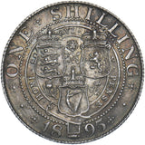 1895 Shilling (Small rose) - Victoria British Silver Coin - Very Nice