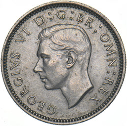 1952 Sixpence - George VI British  Coin - Very Nice