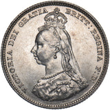 1888 Shilling - Victoria British Silver Coin - Superb