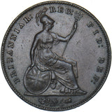 1854 Penny (PT) - Victoria British Copper Coin - Very Nice