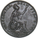 1827 Halfpenny - George IV British Copper Coin - Nice