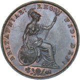 1854 Halfpenny - Victoria British Copper Coin - Superb